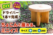 ひのき 組立て ミニイス 「ちょこん」/ ヒノキ ひのき 檜 椅子 いす DIY 組み立て / 亀山市 / 三栄林産株式会社[AMAD008]
