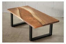 【ケヤキ・グリーン】【家具】レジンと天然木で作られたローテーブル 亀山市/なかの材木株式会社 テーブル 家具 送料無料 [AMAK008-3]