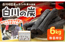 白川の炭 6kg 手作り / アウトドア  BBQ キャンプ 消臭 / 亀山市 / 亀山市立白川小学校 学校運営協議会 [AMBN001]