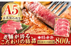 最高級A5等級 三重県産 黒毛和牛 柿安牛 サーロインステーキ 800g / 国産牛 ブランド牛 牛肉 冷蔵 / 亀山市 / 柿安本店 [AMBW020]