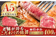 【2026年1月発送】最高級A5等級 三重県産 黒毛和牛 柿安牛 サーロインステーキ 400g / 国産牛 ブランド牛 牛肉 冷蔵 / 亀山市 / 柿安本店 [AMBW018-1]