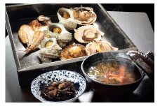 20-16「海女小屋はちまんかまど お届け便」お手軽海女小屋料理と鳥羽のかきしぐれのセット