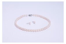 800-01あこや真珠ネックレス・ピアスセット(8.0-8.5mm)