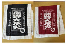 【熊野大花火フェイスタオル2枚】紺・ワインレッド各1枚