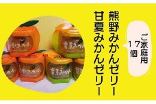 みかんまるごと【熊野みかん&甘夏みかんゼリー17個☆】包装なし・ご家庭用【kmkn0075】