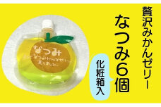 さわやか 果肉たっぷり 甘夏みかんゼリー「なつみ」6個 ★化粧箱入り　おやつ デザート スイーツ【kmkn0148】