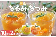 二つの味を食べ比べ！ みかんゼリー【「なるみ」「なつみ」各10個】ご家庭用【kmkn0159】