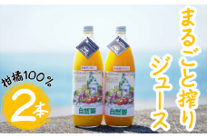 自然塾　柑橘100%まるごと絞りジュース　２本入り　みかんジュース オレンジ ポンカン 不知火 温州 ドリンク 飲料 飲み物 朝食 無添加 季節 旬【szjk0007】
