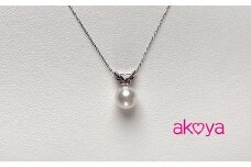 【084-01】akoya　天使のはねペンダント(K18WG)*