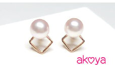 【063-01】akoya ちいさなスクエアピアス(K18YG)*