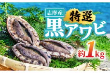 天然 アワビ 1kg 黒アワビ 志摩産 冷蔵 新鮮 鮑 伊勢 志摩市 海鮮 魚介 海産物 国産 旬 今が旬 貝 活 刺身 刺し身 お刺身 限定 バーベキュー BBQ 三重県 伊勢志摩 期間限定 夏季 夏 お中元 お取り寄せ グルメ 人気