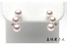 真珠屋さん めっちゃ 綺麗 ！ 可愛い 本格 派 ピアス K18WG ベビー真珠 アコヤ真珠 (K18WG) / 真珠 アクセサリー ピアス パール K18 WG ホワイト ゴールド ジュエリー ダイヤ ダイヤモンド 人気 三重県 伊勢志摩 伊勢 志摩 志摩市