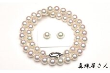 真珠屋さん 高品質 アコヤ真珠8.0～8.5ミリ フォーマル ネックレスセット【数量限定】 （ピアスセット） / あこや ネックレス 真珠 ピアス 伊勢志摩 志摩 アクセサリー ギフト パール 母の日 ホワイトデー クリスマス 記念日 入学式 卒業式