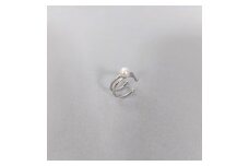 志摩産アコヤ真珠4.5mmシルバーイヤーカフ / 4.5mm あこや真珠 イヤーカフ イヤカフ  アコヤ貝 真珠 ピアスパール 伊勢志摩 志摩 三重県 アクセサリー ギフト プレゼント 〔023-04〕