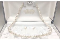 真珠 ネックレス ピアス セットPt900 パール 5.5ミリ ～ 6ミリ アクセサリー ジュエリー 三重県 伊勢志摩 志摩市 アコヤ貝 冠婚葬祭 結婚式 葬式 フォーマル / 老舗の真珠専門店・高品質アコヤ真珠ネックレス・ピアスセット5.5～6.0ミリ