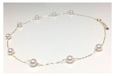 真珠 ネックレス K18 ゴールド パール 6.5ミリ ～ 7ミリ アクセサリー ジュエリー 三重県 伊勢志摩 志摩 アコヤ貝 冠婚葬祭 結婚式 母の日 誕生日 プレゼント アコヤ真珠 / 老舗の真珠専門店・アコヤ真珠ステーションネックレス6.5～7.0ミリ( K18YG )