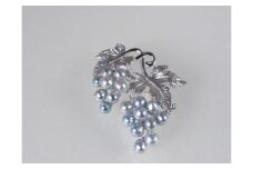 真珠 ブローチ パール 3mm 以上 4.5mm 未満 シルバー アクセサリー アコヤ真珠 ジュエリー ケース  / あこや無調色ブルー真珠ブローチ