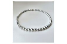 真珠 アクセサリー ネックレス 8mm 8.5mm アコヤ真珠 パール あこや 日常使い 普段使い カジュアル 冠婚葬祭 慶事 贈答 お祝い クリスマス / 白の次に欲しくなる、シルバーグレーのネックレス