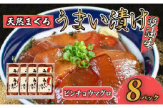 訳あり 漬け丼 8パック 天然まぐろ 鮪 マグロ ビンチョウマグロ 漬け 醤油 海鮮 国産 冷凍 小分け 簡単 お手軽 惣菜 おかず おつまみ お茶漬け 丼 うまい漬け 魚 魚介類 三重県 伊勢 志摩 10000円 1万円 一万円