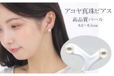 真珠 アクセサリー ピアス パール 8mm ～ 8.5mm K14 レディース 伊勢志摩 伊勢 志摩 冠婚葬祭 結婚式 入学式 卒業式 成人式 慶事 ジュエリー アコヤ真珠 大粒 / 老舗の真珠専門店・高品質アコヤ真珠ピアス8.0～8.5ミリ（K14WG）