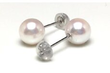 真珠 アクセサリー ピアス パール 7mm ～ 7.5mm K14 レディース 伊勢志摩 伊勢 志摩 冠婚葬祭 結婚式 入学式 卒業式 成人式 慶事 ジュエリー アコヤ真珠 / 老舗の真珠専門店・高品質アコヤ真珠ピアス7.0～7.5ミリ（K14WG）