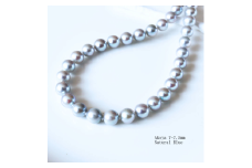 真珠 アクセサリー ネックレス パール 7mm ～ 7.5mm 伊勢志摩 志摩 志摩産 ギフト 母の日 ホワイトデー クリスマス 入学式 卒業式 成人式 結婚式 記念日 誕生日 フォーマル シンプル / 志摩産 あこや真珠 7-7.5mm ナチュラルブルー フォーマルネックレス 42cm