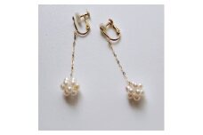 真珠 イヤリング 3.0mm K10 パール アクセサリー ジュエリー ファッション 国産 あこや  冠婚葬祭 慶事 誕生日 結婚式 記念日 お祝い 贈答用 贈り物 ギフト プレゼント 普段使い おしゃれ カジュアル  三重県 伊勢 志摩市  / パールを編む、knitting Pearl きら星イヤリング