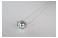 真珠 アクセサリー ペンダント ネックレス パール 9mm 以上 9.5mm 未満 アコヤ真珠 ジュエリー カジュアル 普段遣い おしゃれ K18 WG ホワイト ゴールド ホワイトゴールド / アコヤバロックパールペンダント 
