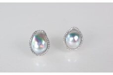 真珠 ピアス 9mm 以上 9.5mm 未満 アコヤ真珠 ジュエリー カジュアル 普段遣い おしゃれ K18 WG ホワイト ゴールド ホワイトゴールド / アコヤバロックピアス