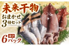 未来干物 おまかせ3種セット 合計6パック 干物 ひもの 冷凍 おまかせ お楽しみ 朝食 夕食 お惣菜 おかず 骨なし 簡単調理 三重県 志摩市 伊勢 志摩 10000円 1万円 一万円