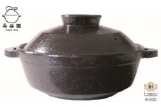 伊賀焼 IH対応ヘルシー蒸し鍋 黒釉 （大）3～5人用