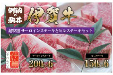 伊賀牛 超特選 サーロインステーキとヒレステーキセット2.1kg