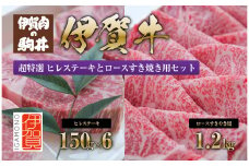伊賀牛 超特選 ヒレステーキとロースすき焼き用セット2.1kg