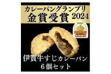 【カレーパングランプリ金賞受賞！】揚げたて冷凍伊賀牛すじカレーパン6個セット
