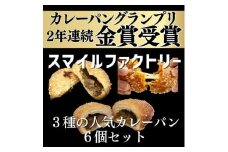【カレーパングランプリ金賞受賞店】3種の揚げたて冷凍カレーパン詰め合わせセット【計6個】
