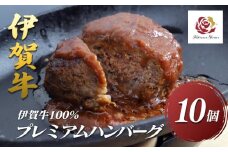 伊賀牛100％プレミアムハンバーグ10個セット（約120g x10個）