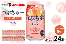 サンガリア　つぶちゅーもも　340ｍl×24本