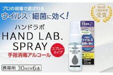ハンドラボ手指消毒スプレーVH３０ｍｌ×６