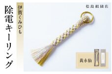 《5色展開》伊賀くみひも　除電キーリング《黄水仙》