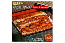 ＜2022年9月中旬発送＞木曽岬産「木曽三川うなぎ」うなぎ蒲焼5枚100gおまけ60g付【6405318】