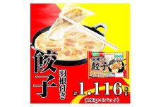 ＜ふるさと納税＞ 羽根付き餃子186g×6パック 計1.116kg 飲茶 中華 おつまみ【1431479】