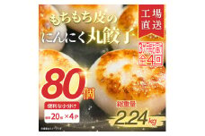 ＜3ヵ月毎定期便＞もちもち皮のにんにく丸餃子(20個)×4袋計2.24kg|簡単おかず冷凍全4回【4057262】