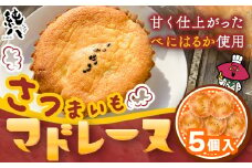 さつまいもマドレーヌ 5個入 株式会社純八商店《30日以内に出荷予定(土日祝除く)》送料無料 サツマイモ 三重県 東員町 お菓子 おやつ マドレーヌ 紅はるか マドレーヌ x-1
