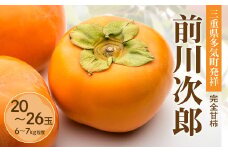 【令和7年産柿/先行予約】 20～26玉 多気町発祥 前川次郎 完全甘柿 次郎柿 たねなし 柿 かき フルーツ 種なし 干し柿 先行 先行予約 三重県 多気町 JA-02