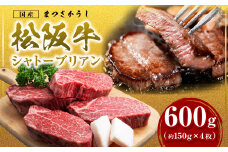 【究極の超希少部位】松阪牛 ヒレステーキ シャトーブリアン 600g (約150g×4枚) シャトーブリアン ヒレ ステーキ 松阪牛 国産牛 牛肉 和牛 国産牛 松阪牛 松坂牛 ステーキ ヒレ シャトーブリアン 牛肉 ステーキ 松阪牛 牛肉 ステーキ シャトーブリアン 松阪牛 ステーキ 冷凍 三重県 松阪市 松阪牛 シャトーブリアン 三重県 多気町 SS-15