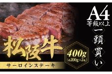 松阪牛 サーロインステーキ 計400g (200g×2) 極上の柔らかさ 化粧箱入り 柔らかい 松坂牛 松阪肉 霜降り 高級ブランド牛 ロース サーロイン ステーキ ビフテキ 焼肉 自宅用 贈答品 化粧箱 ギフト お歳暮 牛肉 とろける 和牛 三重県 A4 A5 特産松阪牛 NTY-04