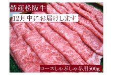 【12月中発送・お届け希望日ご指定可】特産松阪牛　ロースしゃぶしゃぶ用　500ｇ 年内配送 着日指定可能 日時指定可能 サーロイン リブロース 極上の柔らかさ 化粧箱入り 松阪牛 松坂牛 松阪肉 高級 ブランド牛 フィレ へレ ヒレ ミニヨン 脂 少ない レア 焼肉 ビフテキ 自宅用 ギフト Ａ4 Ａ5 特産 お歳暮 お中元 和牛 国産 NTY-2712
