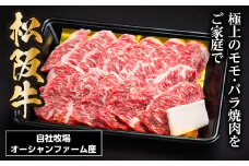 SS01　松阪牛焼肉（モモ・バラ）　500ｇ／（冷凍）瀬古食品　JGAP認定　松阪肉　名産　お取り寄せグルメ　三重県　大台町