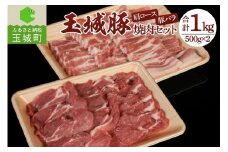 玉城豚焼肉セット 1kg(500g×2)（肉 豚肉 玉城豚 焼肉 セット ブランド 1kg 500g 2個 ジューシー 柔らか 脂身 甘さ ランチ 肩 ロース バラ 健康 三重県 玉城町 玉城アクトファーム）