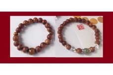 御山杉　ブレスレット　男女ペア　男性用：虎目石　女性用：独山玉／世古林業　三重県　度会町　伊勢志摩